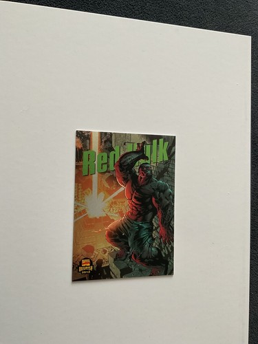 2013 Marvel Fleer Retro Powerblast Power Blast Red Hulk   Card 17 of 21 - Picture 1 of 2