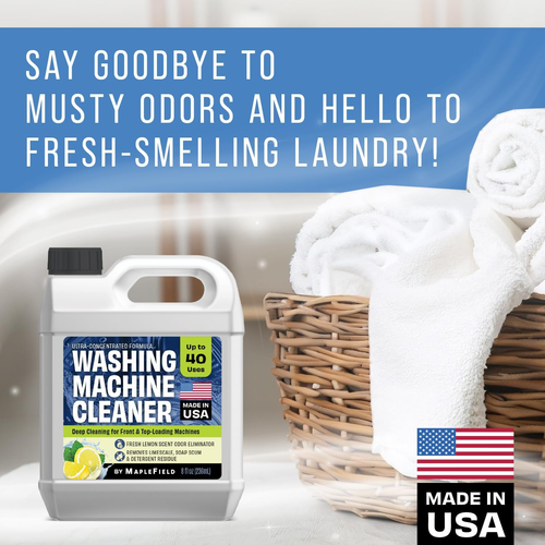 Washing Machine & Laundry Cleaner + Deodorizer, 8Oz, Refreshing Lemon Scent, for - Picture 7 of 12