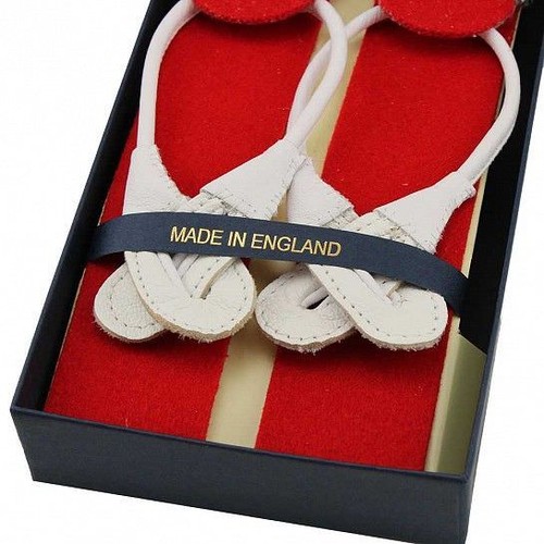 Albert Thurston Highest Quality Traditional Boxcloth Button On Suspenders - Picture 7 of 7