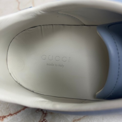 Original Gucci Ace Interlocking GG Sneaker Turnschuhe Blau Leder 10 US oder 40 EU - Bild 11 von 14