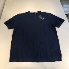 Perry Ellis Men s Ribbed Crew Neck Sweater Blue L