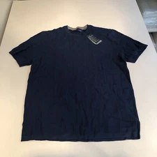 Perry Ellis Men’s Ribbed Crew Neck Sweater Blue L