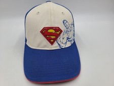 Youth Superman DC Comics Adjustable Hat Cap Superhero Kid Boy Girl White Blue