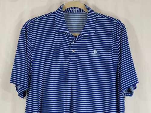 Draddy Sport The Concession Sh/Sleeve Polo Golf Shirt Blue Green White 2XL - Picture 2 of 9