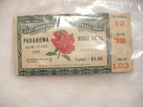 83A- VINTAGE ROSE BOWL 1947 FOOTBALL TICKET (SEAT 103) #5427 - 第 2/12 張圖片