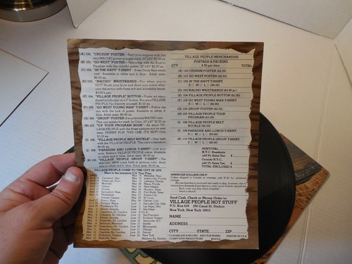 Village People Go West Vinyl LP 1979 Poster Shrink wrap hype sticker & paper - Picture 13 of 13