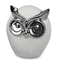 Deko Eulen Steingrau - Silber  von Formano 705266