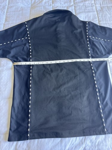 PXG Golf Herren Medium schwarz Druckknopf belüftetes Poloshirt EUC - Bild 8 von 11