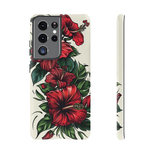 Phone-Ink iPhone, Pixel, Samsung Galaxy Case - Red Hibiscus Blossom Flower - 第 130/157 張圖片