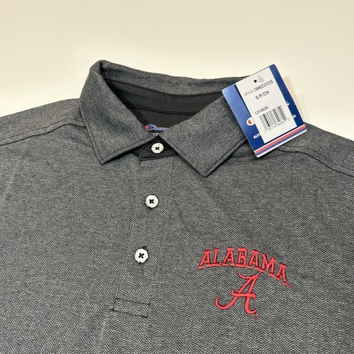 Alabama Crimson Tide Mens Shirt Size Small Gray Champion Polo College Football - Picture 6 of 13
