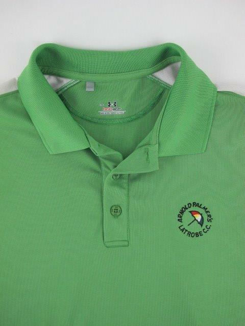 Arnold Palmer Latrobe Country Club UNDER ARMOUR Mens L Golfing UA Polo Shirt - Picture 2 of 11