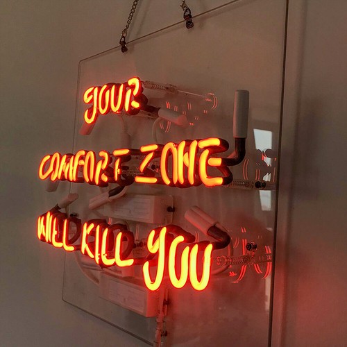 17"x14"Your Comfort Zone Will Kill You Neon Sign Light Store Open Nightlight Art - Picture 4 of 9