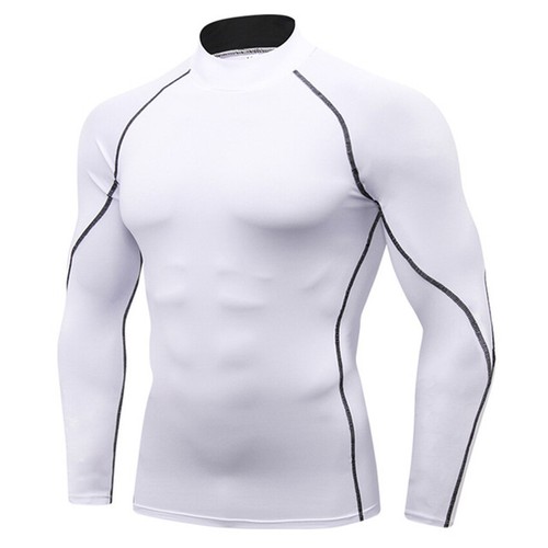 Herren Kompression Langarmshirt Training Tight Fitness Sport Gym T-Shirt - Bild 5 von 12