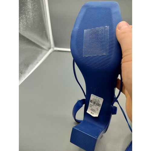 Primark Blue Heels Strappy Square Toe Slingback Sandals Size 9 Stylish NEW, NWT - Picture 9 of 10