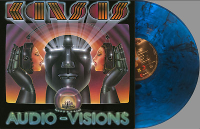 Kansas - Audio-Visions Transluc Blue Swirl Audiophile Vinyl LP 180GR Poster NEU