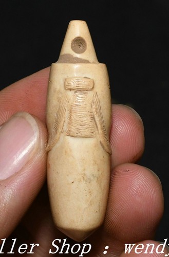 Ensemble pendentif amulette ancienne sculpture en jade Feng officiel Shui Zhuzi culture chinoise Liangzhu 2"