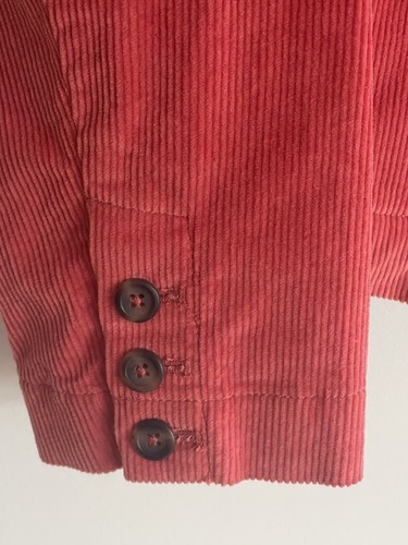 Talbots Corduroy Stretch 3 Button Jacket Women’s Size 8 Pocket Dusty Red - Picture 3 of 6