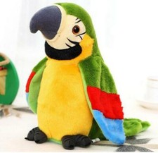 Electronic Pets Talking Parrot Kids Children Toys Funny Sound Record Plush Green