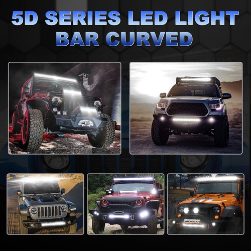 AUXBEAM Hidden Bumper 240W 42'' Curved LED Light Bar for 2009-18 Dodge RAM 1500 - Picture 7 of 12