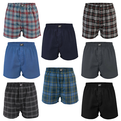 Boxershorts Herren 4-6-8-10 Stück Webboxer Retroshorts Baumwolle Blau Schwarz