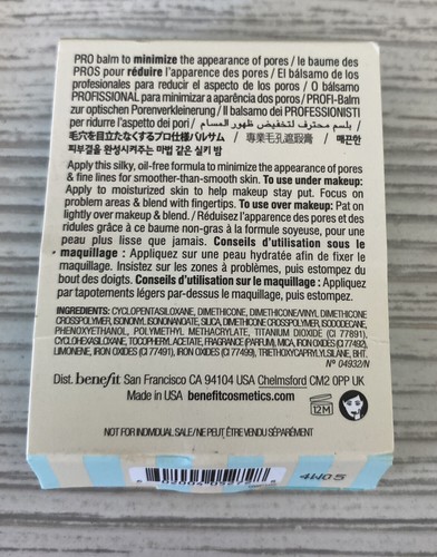 Benefit The POREfessional Pore Smoothing Face Primer 0.1fl oz/3ml New in Box - Picture 2 of 3