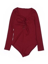 Burgundy Long Sleeve Bodysuit S