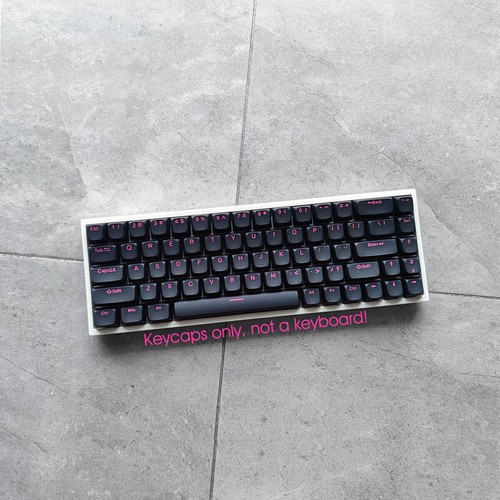 Black Pink Keycaps Set Ball Shape Double Shot for Cherry MX Mechanical Keyboards - Picture 5 of 9