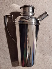 Art Deco Asprey & Co Silver Plate Cocktail Shaker. Vintage 1930's