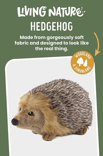Living Nature Hedgehog Soft Toy | Fluffy Animal | Soft Toy Gift for Kids | 23 Cm - Picture 2 of 12