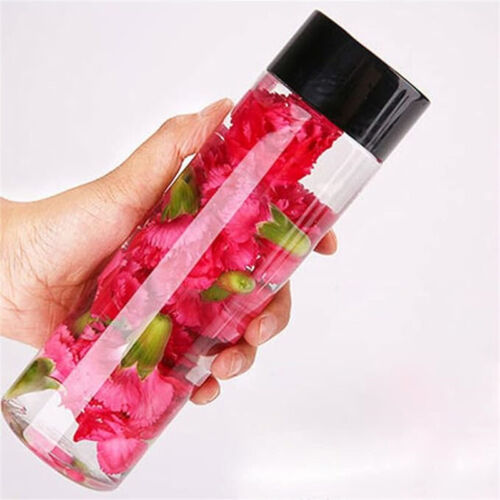 UP 50x Empty Plastic Reusable Juice Bottle Smoothie Bottles With Black Lid 400ML - Picture 6 of 20