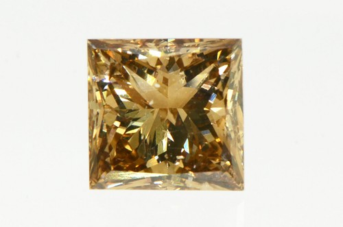 Loose Princess Shape Diamond Fancy Brown Color 1.01 Carat VS2 Certified Enhanced - Picture 6 of 8
