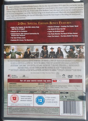 Pirates Of The Caribbean - At World's End 2 Disc Special Edition (R2 DVD, 2007) - Picture 4 of 8