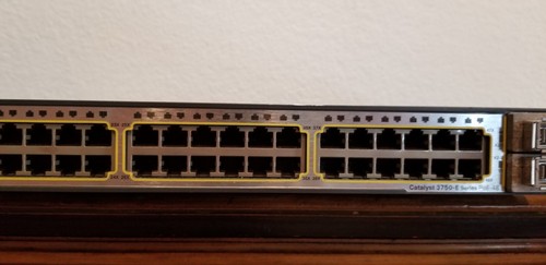 Cisco WS-C3750E-48PD-SF 48-Port Gigabit E-series PoE-48 Switch - Picture 6 of 8