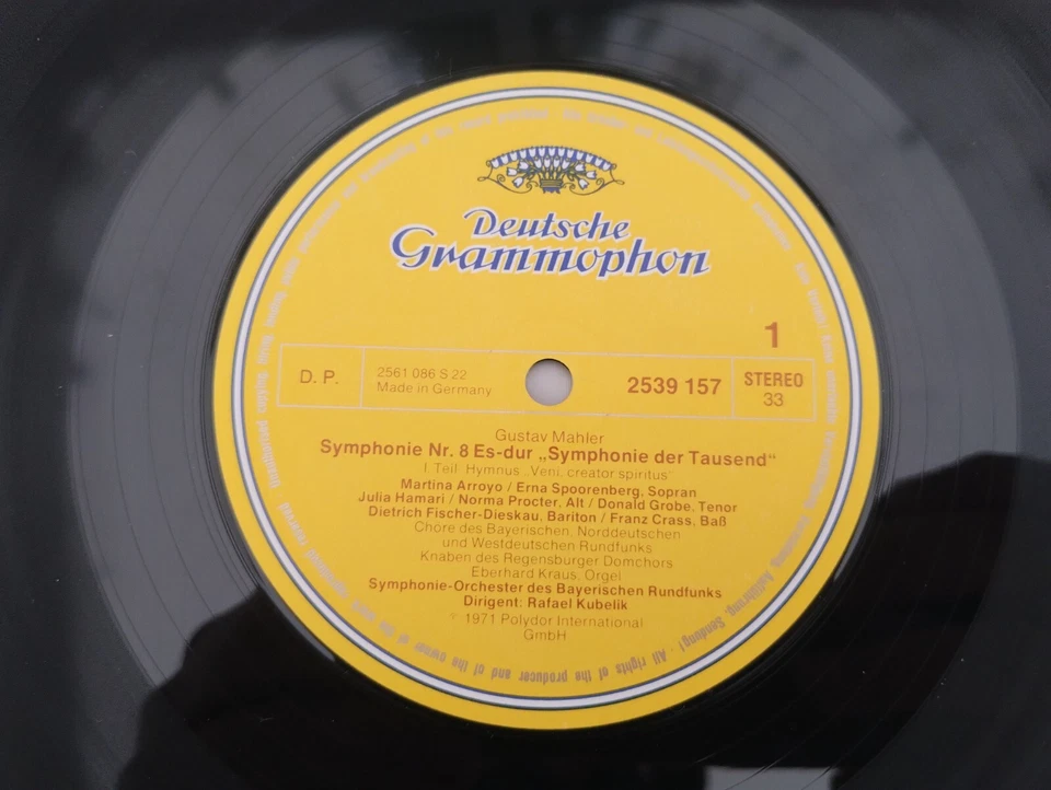 DG 413 232-1 Mahler Symphonies No.8 & No.10 Rafael Kubelik DBL LP NM# - Image 4 of 4
