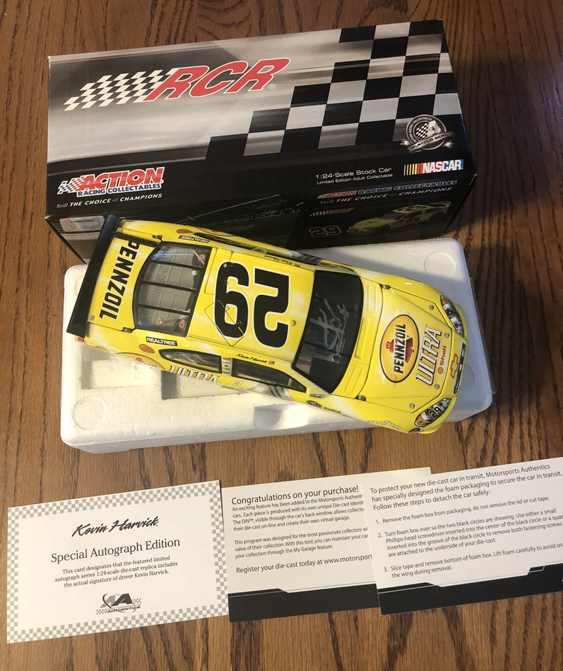 Acción Kevin Harvick #29 Pennzpil Ultra Autografiado 2010 Impala Escala 1:24 1/710 Foto 3 de 4