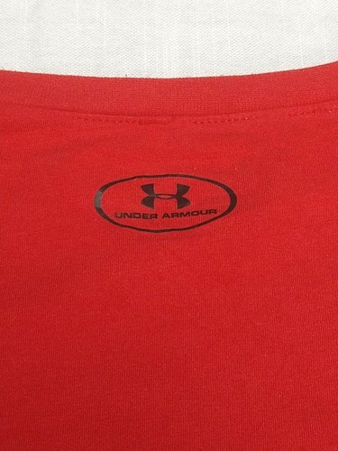 Under Armour Athletic Short Sleeve Shirt Red/Black Youth X-Large heat gear - Picture 6 of 10