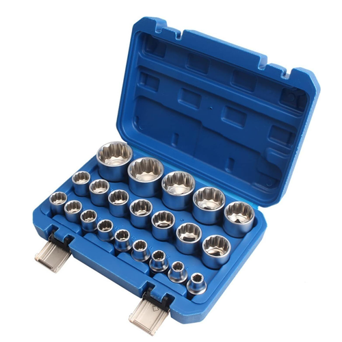21Pcs 1/2" Universal Drive Metric Socket Set 8-36mm 12-Point Spline CR-V UK - Picture 7 of 8
