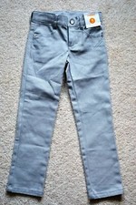 Gymboree Girls' Gray Adjustable Waist Cotton Blend Jeans - Size 4 Slim
