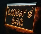 Linda´s BAR LED Leuchtschild Schnaps Coctail Wein personalisierte Text Gravur