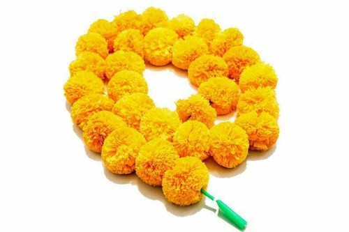 5 Pcs Artificial Marigold Flower Garlands Vine Wedding Indian Event Decoration - Imagen 10 de 51
