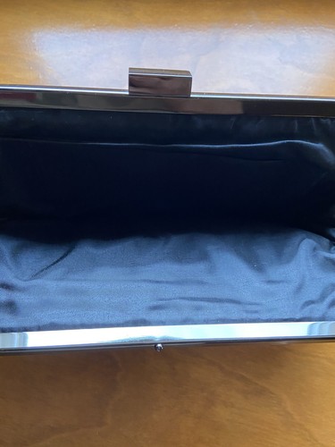 Vintage Handtasche Cocktail schwarz Pailletten Clutch Hochzeit Party Abendtasche Event 10 x 5 - Bild 5 von 12