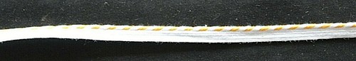 5 metres of 9mm wide White & Gold Braid - Picture 2 of 2