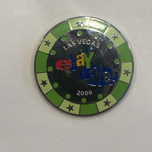 eBay Live! Las Vegas 2006 Souvenir Swag Lapel Pins Mint condition Light Green - Picture 1 of 2