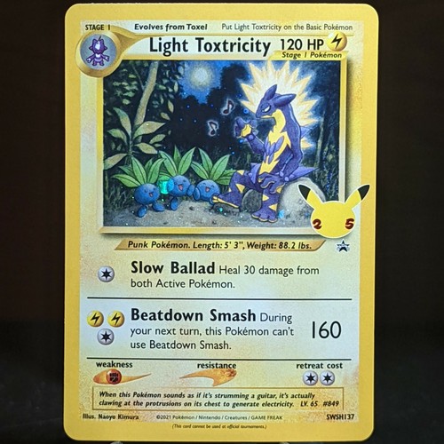 Light Toxtricity SWSH137 LP/NM Black Star Promo Cosmos Holo Pokemon TCG