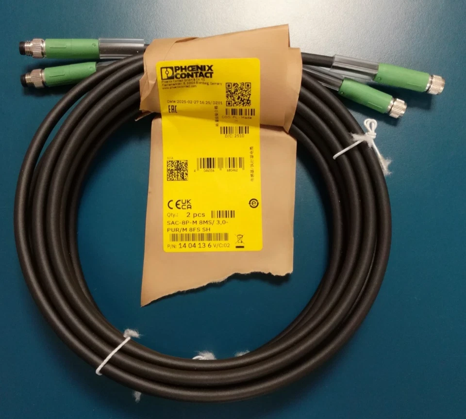 1404136 Phoenix Contact - SAC-8P-M 8MS/ 3,0-PUR/M 8FS SH - Câble pour capteurs - Photo 2/4