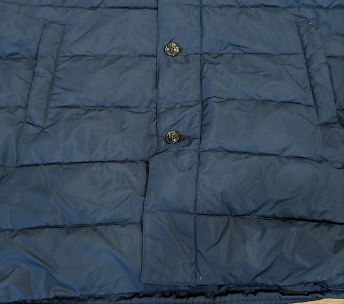 $380 Mens Barbour Quilted Long Puffer Jacket Navy Medium - Picture 3 of 6