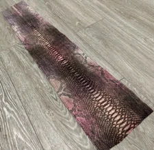 Multicolor Python Suede Nubuck Genuine Leather Remnant real hide snake skin 307