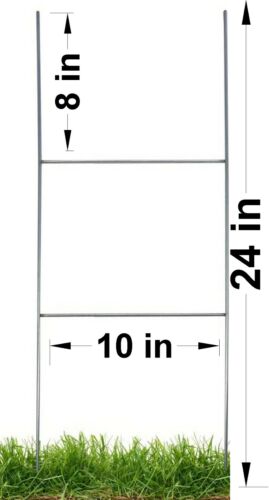 20 Stück gelbe leere Hofschilder 18" 'x 24" mit 20 doppelten H-Pfählen 24" - Bild 5 von 11