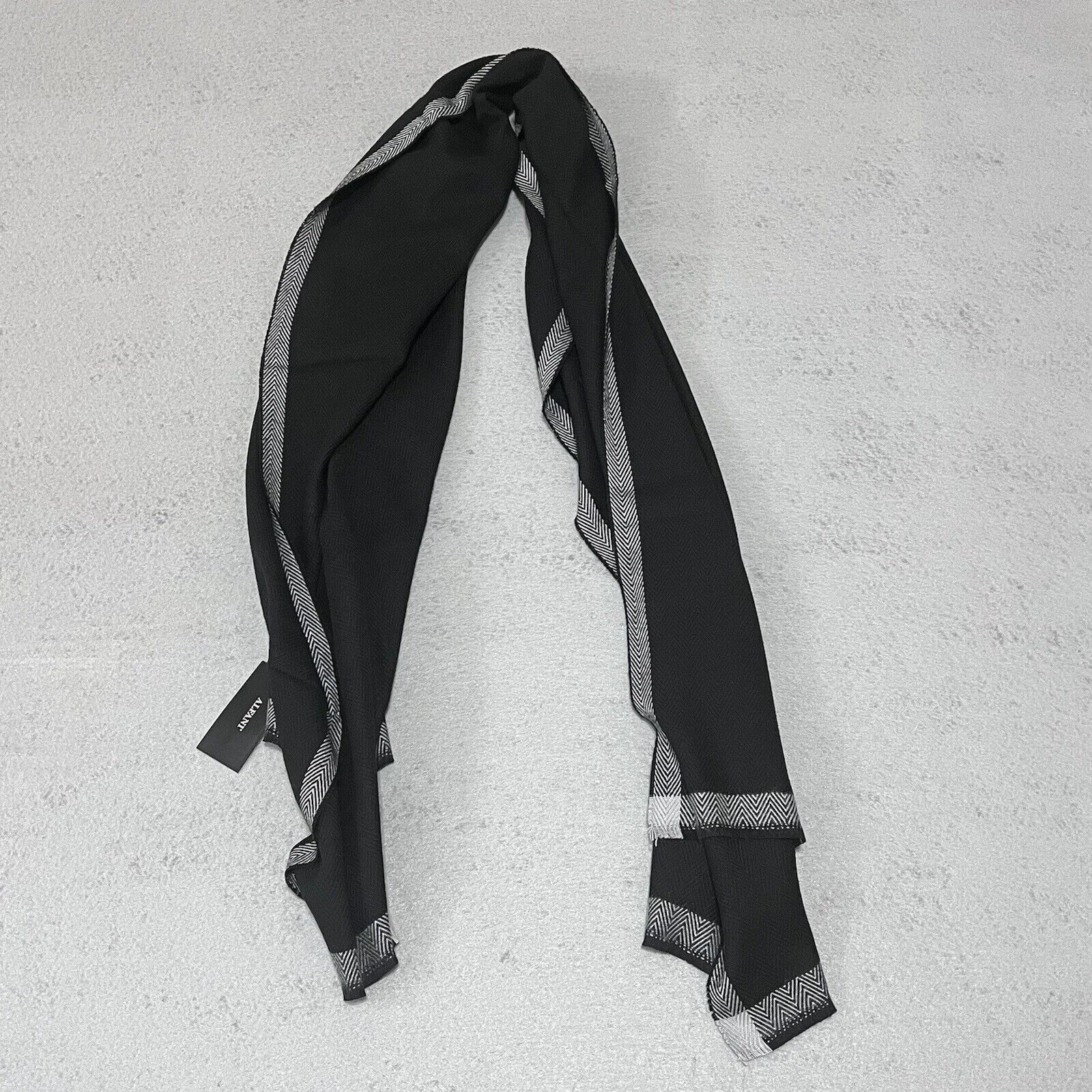 Alfani Unisex Aesthetic Outdoors Long Scarf | One Size | Black .