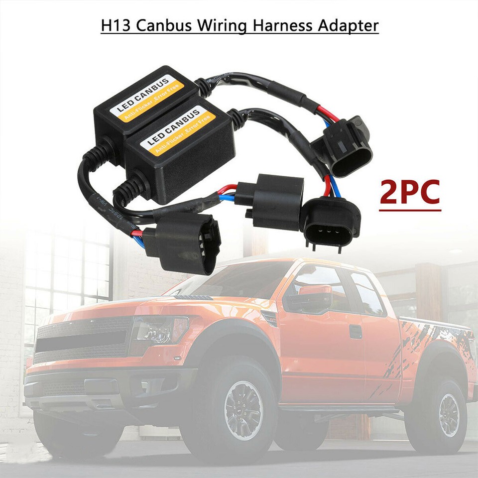 2x H13 LED Headlight Canbus Error Free Anti Flicker Resistor Canceller